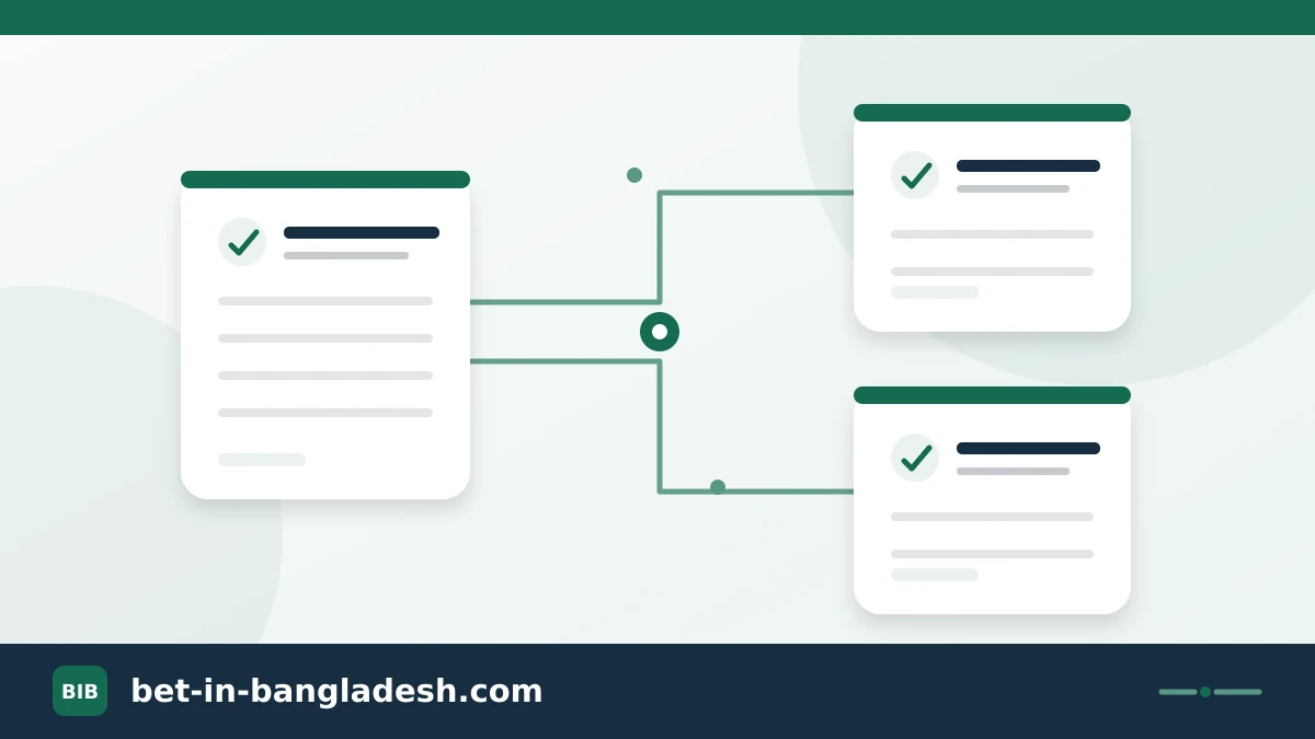 তথ্যসূচিতে একে অপরের সঙ্গে যুক্ত বিভাগীয় কার্ড