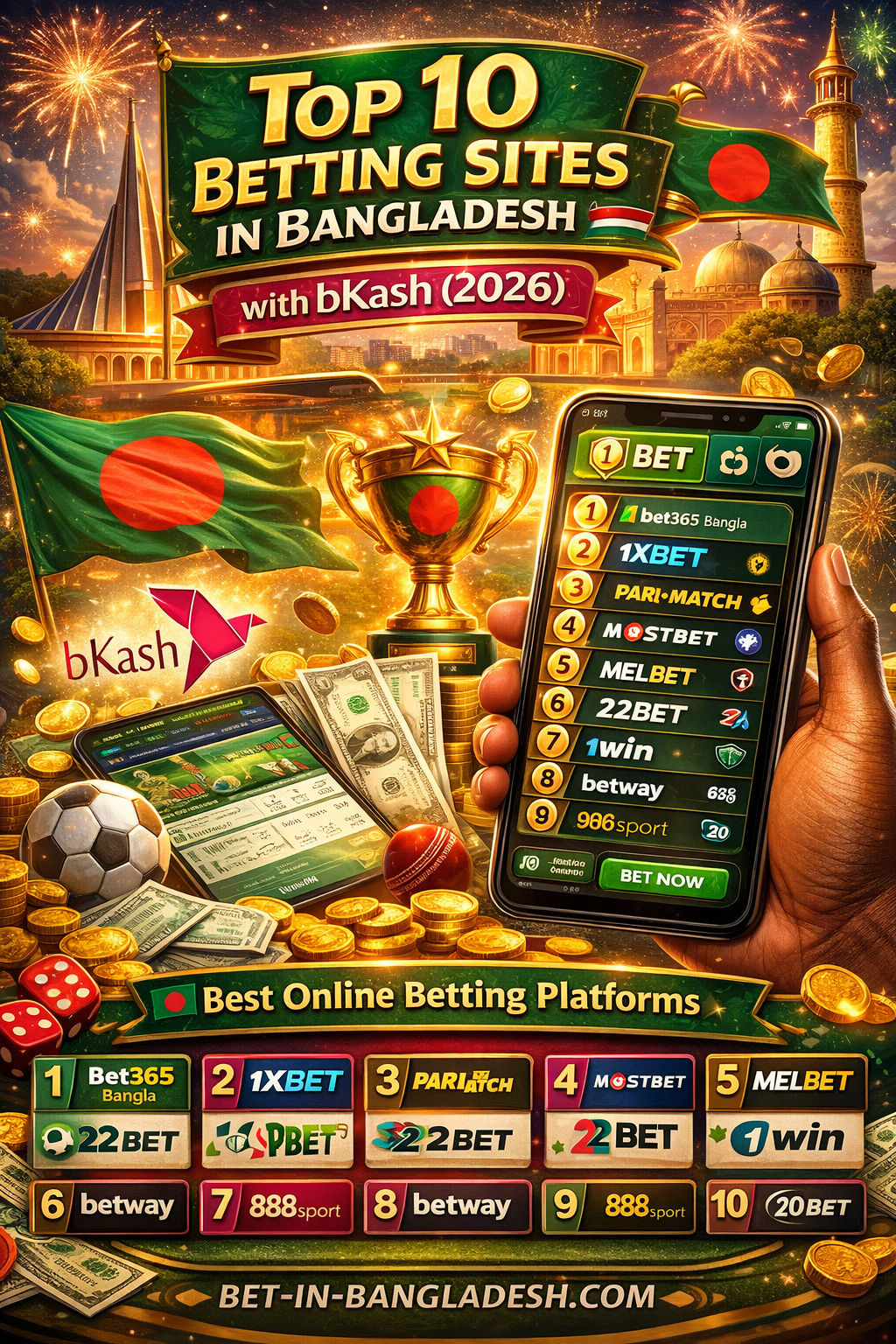 Top 10 Betting Sites in Bangladesh with bKash (2026)