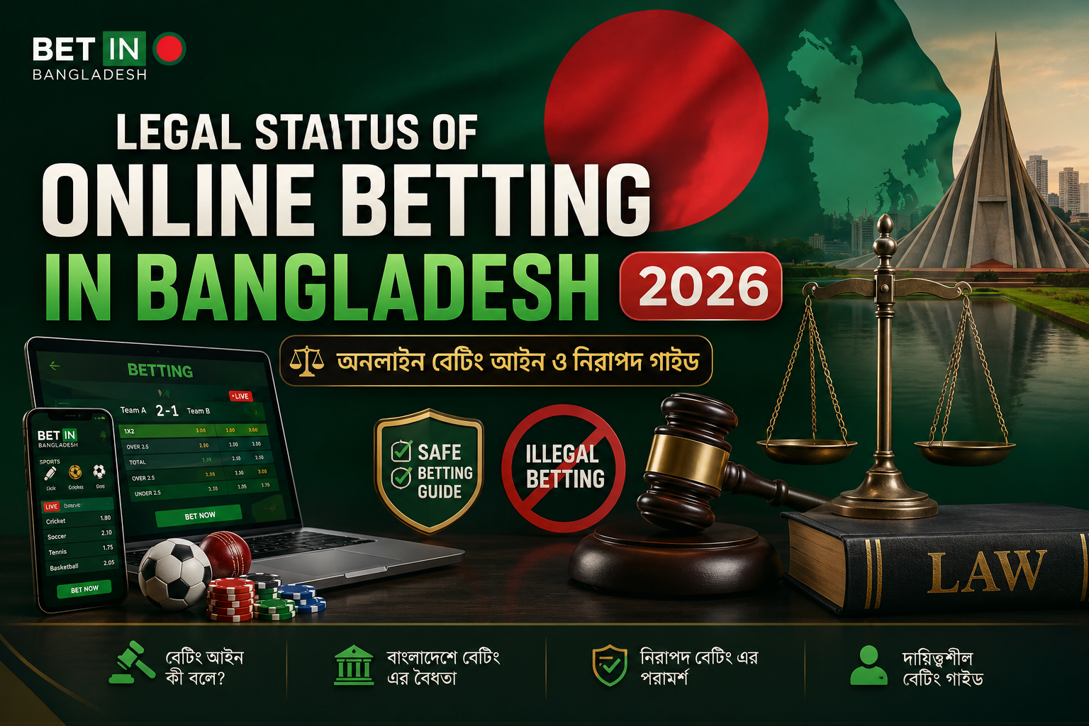 Legal Status of Online Betting in Bangladesh 2026 অনলাইন বেটিং আইন ও নিরাপদ গাইড