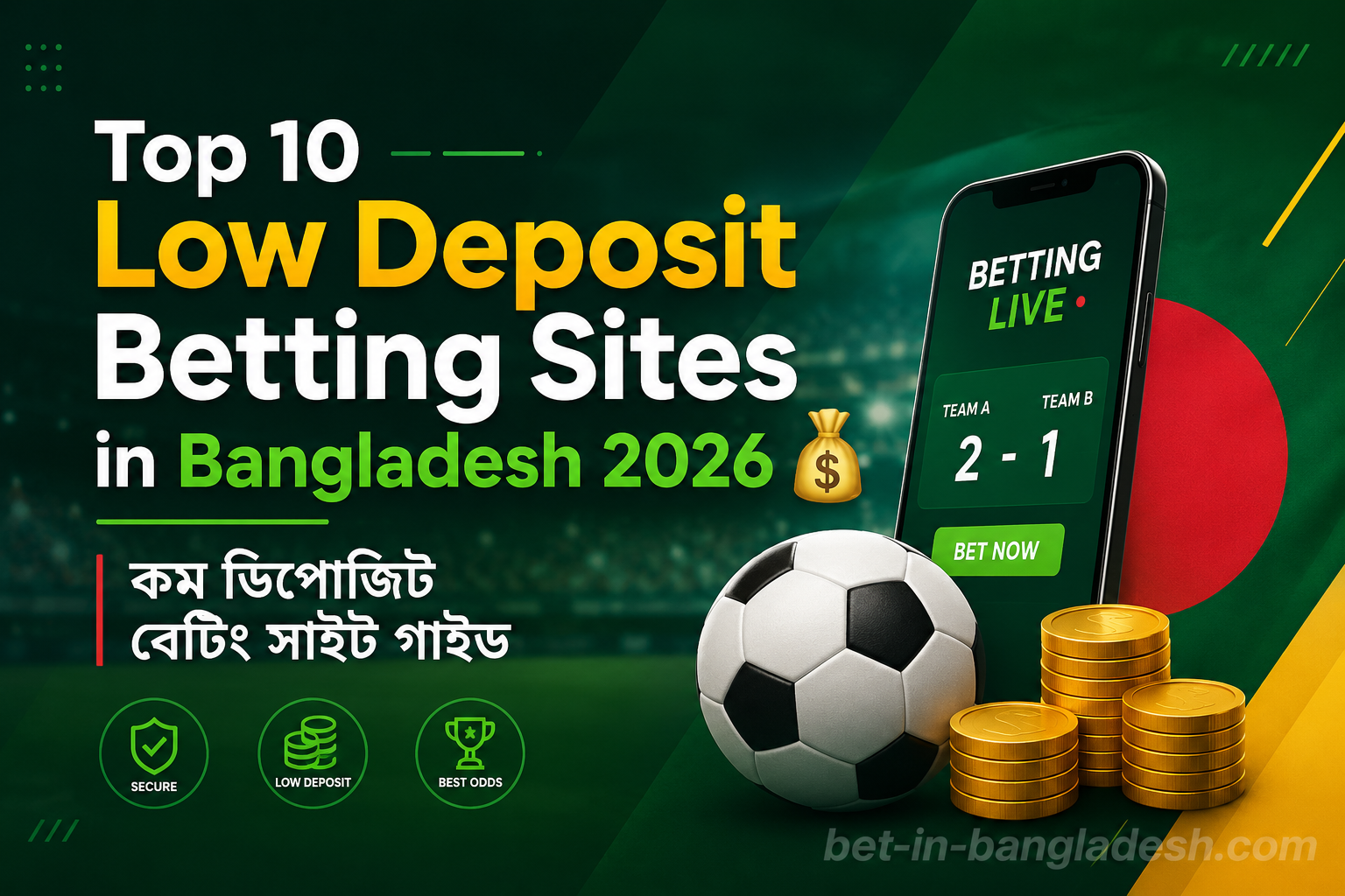 Top 10 Low Deposit Betting Sites in Bangladesh 2026 💰 | কম ডিপোজিট বেটিং সাইট গাইড